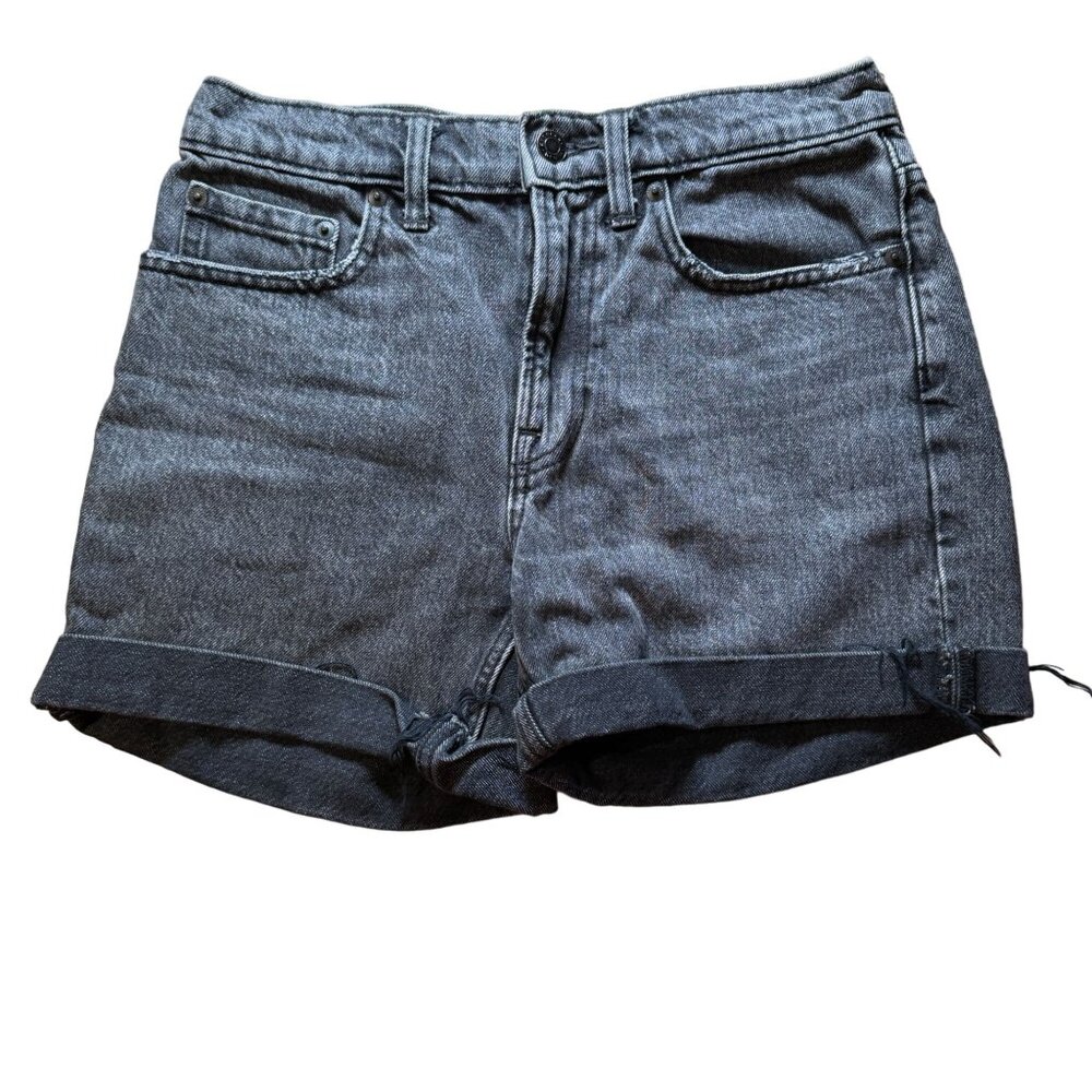 Everlane W Relaxed Shorts Rolled Hem Black Jean Size 26